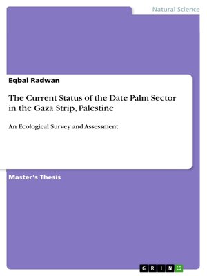 cover image of The Current Status of the Date Palm Sector in the Gaza Strip, Palestine
